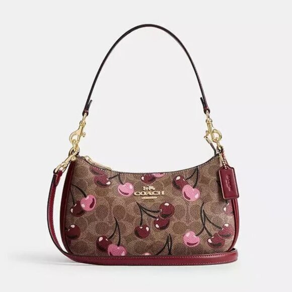 COACH LIMITED EDTION CHERRY TERI SHOULDER CROSSBODY BAG - Picture 1 of 5